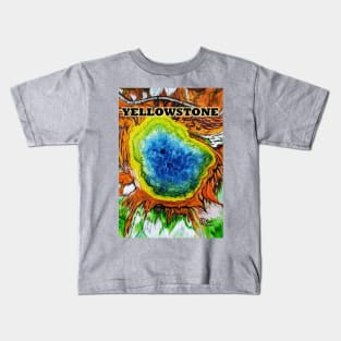 Yellowstone Hot Springs Kids T-Shirt